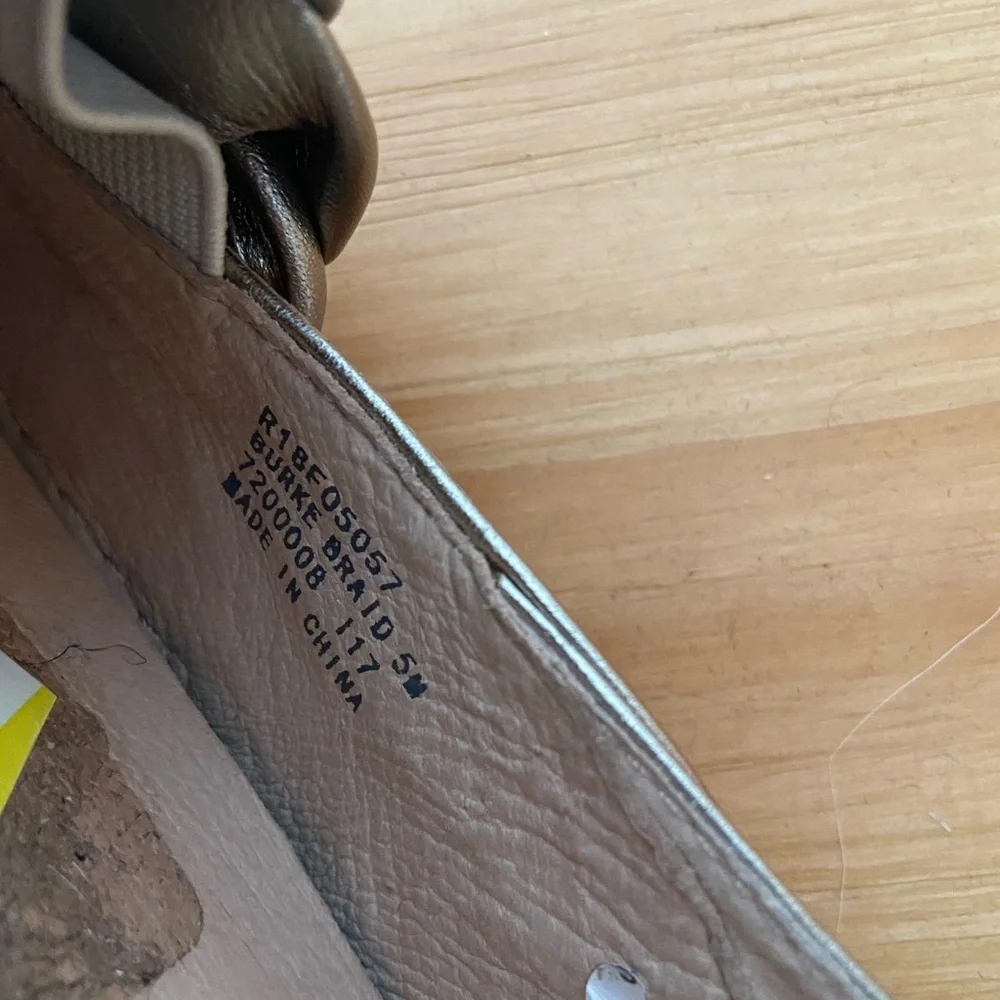 Rachel Zoe Burke Gold Metallic Braided Sneaker - Picture 10 of 11